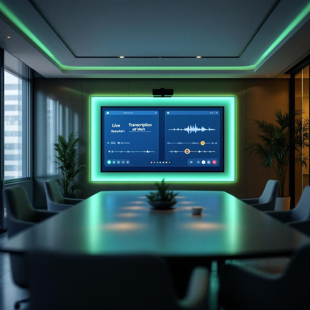 Meeting transcription interface